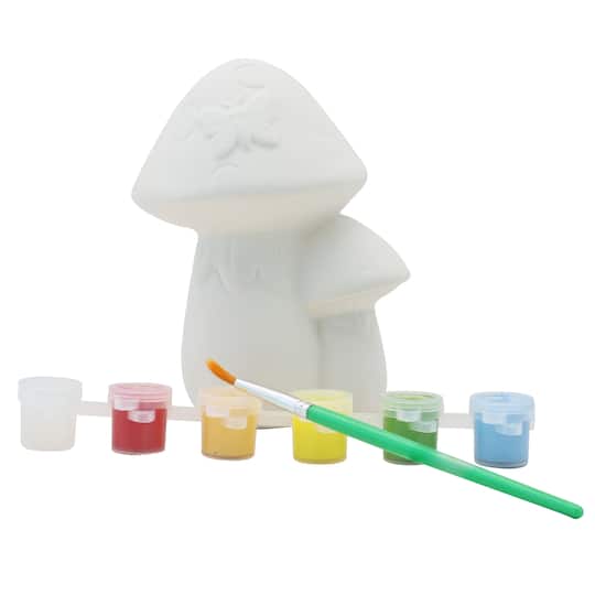 Paint Your Own 3D Ceramic Mushrooms Kit by Creatology&#x2122;